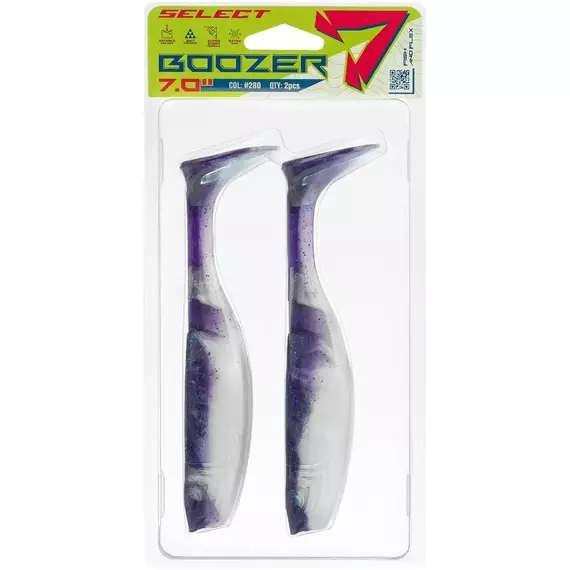 Силікон Select Boozer SE 7" #280 (2 шт / уп), Длина силикона: 7" (17.5 см), Расцветка силикона: 280, фото , изображение 2